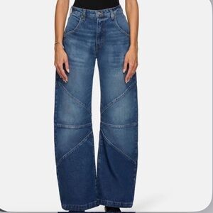 EB Denim Frederick Barrel Leg Wide Jogger Jeans Daphne Light Wash Size 26